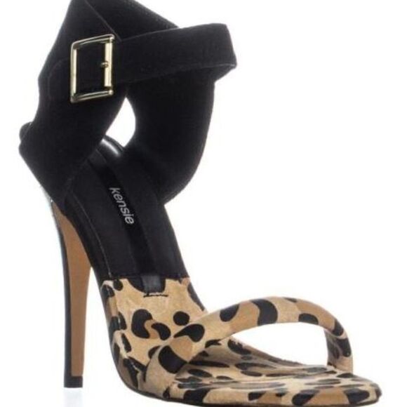 Kensie Ravette‎ Ankle Strap Leopard Peep Toes - Picture 7 of 7